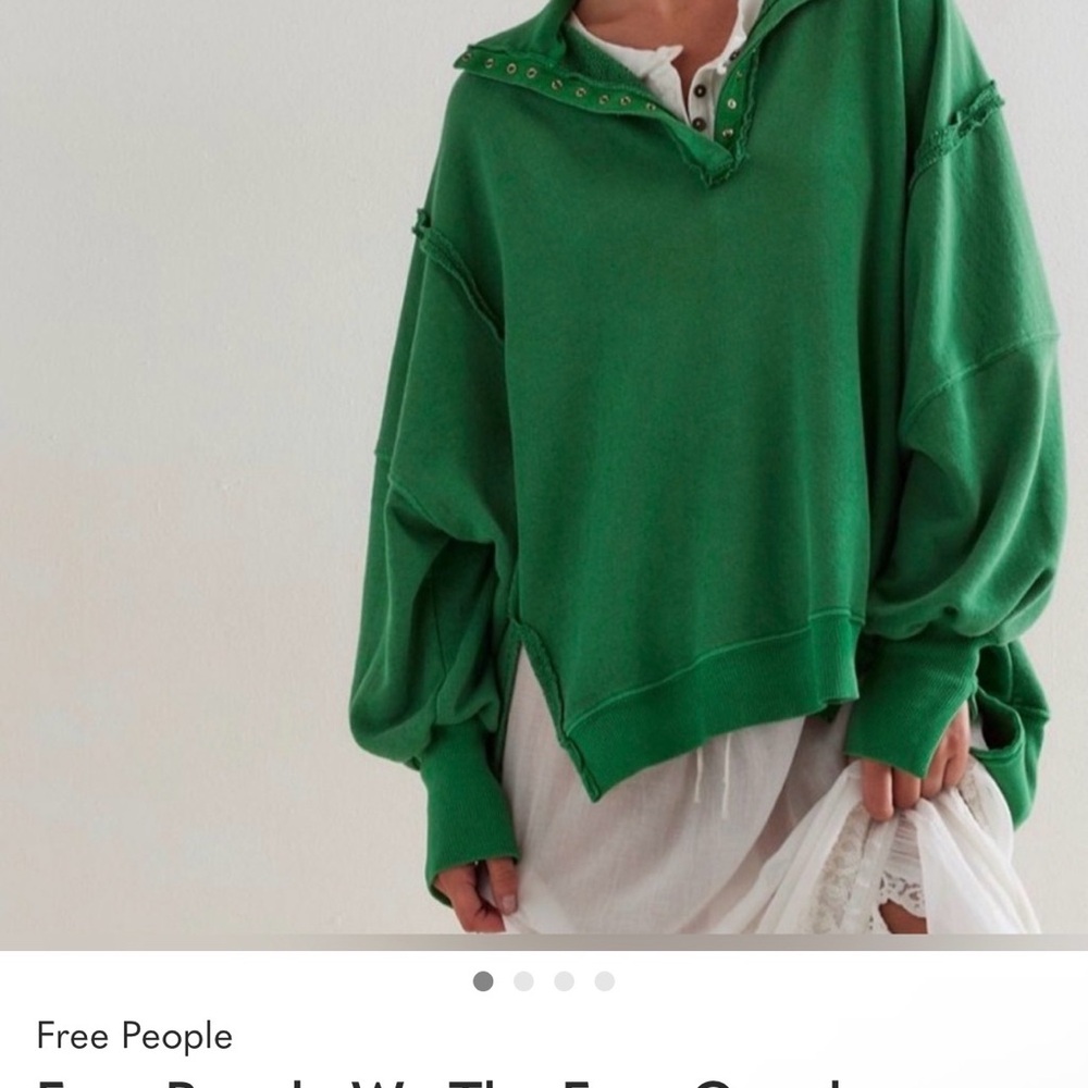 We the Free by Free People Henley Camden rolling hills green NWOT